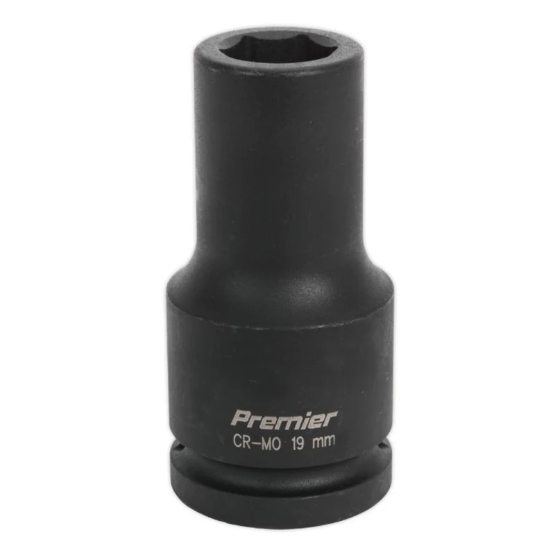 Sealey Impact Socket 19mm 3/4" Drive Deep (Premier) - 6pt